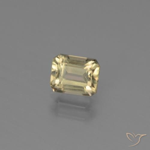 Diaspro cangiante Giallo Beige naturale da 0.96 ct, Ottagonale / Taglio smeraldo, VVS-VS