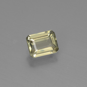 Diasporo cangiante naturale giallo da 0,80 ct, taglio smeraldo, VVS-VS