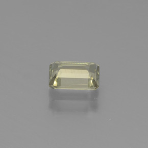 Diasporo cangiante naturale giallo da 0,80 ct, taglio smeraldo, VVS-VS
