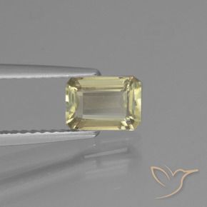 Diaspro cangiante Giallo molto chiaro naturale da 0.86 ct, Ottagonale / Taglio smeraldo, VVS-VS