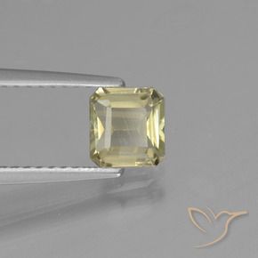Diaspro cangiante Giallo chiaro naturale da 0.85 ct, Ottagonale / Taglio smeraldo, VVS-VS