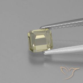 Diaspro cangiante Giallo chiaro naturale da 0.85 ct, Ottagonale / Taglio smeraldo, VVS-VS