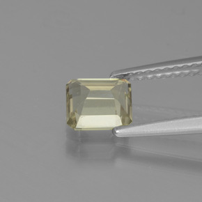 Diasporo cangiante naturale cangiante da 0,99 ct, taglio smeraldo, VVS-VS