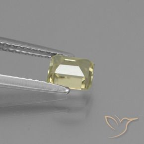 Diaspro cangiante Giallo chiaro naturale da 0.95 ct, Ottagonale / Taglio smeraldo, VS