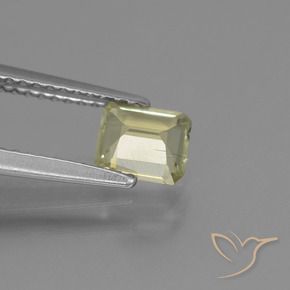Diaspro cangiante Giallo morbido naturale da 0.81 ct, Ottagonale / Taglio smeraldo, VS