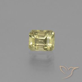 Diaspro cangiante Giallo chiaro naturale da 0.87 ct, Ottagonale / Taglio smeraldo, VS