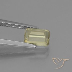 Diaspro cangiante Giallo chiaro naturale da 0.93 ct, Ottagonale / Taglio smeraldo, VS