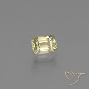 Diaspro cangiante Giallo molto pallido naturale da 0.83 ct, Ottagonale / Taglio smeraldo, VVS-VS