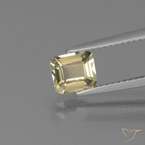 Diaspro cangiante Giallo dorato molto chiaro naturale da 0.98 ct, Ottagonale / Taglio smeraldo, VS