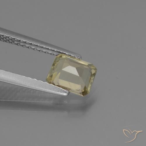 Diaspro cangiante Giallo dorato molto chiaro naturale da 0.98 ct, Ottagonale / Taglio smeraldo, VS
