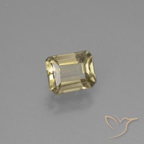 Diaspro cangiante Giallo terroso naturale da 0.86 ct, Ottagonale / Taglio smeraldo, VS