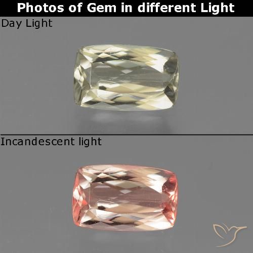 1.24ct Naturale Giallo brunastro Diaspro cangiante, Cuscino, VVS-VS