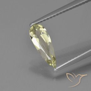 Diaspro cangiante Giallo medio naturale da 0.76 ct, Forma a pera, VVS-VS