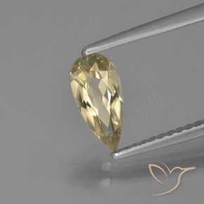 Diaspro cangiante Giallo caldo naturale da 0.74 ct, Forma a pera, VS