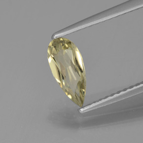 Diasporo cangiante naturale giallo da 0,75 ct, taglio a pera, VVS-VS