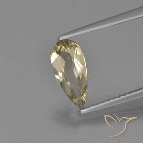 Diaspro cangiante Giallo dorato molto chiaro naturale da 1.09 ct, Forma a pera, VVS-VS