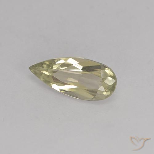 Diasporo cangiante naturale giallo da 1,00 ct, taglio a pera, VVS-VS