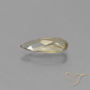Diaspro cangiante Giallo terroso naturale da 1.40 ct, Forma a pera, VVS-VS