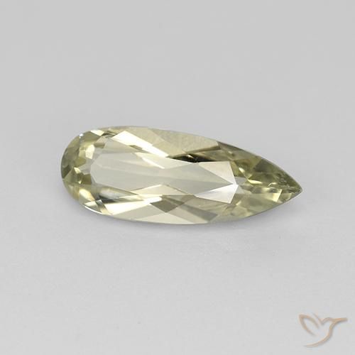 Diaspro cangiante Giallo molto chiaro naturale da 1.21 ct, Forma a pera, VVS-VS