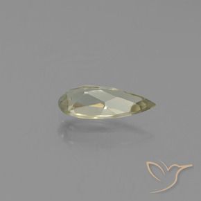 Diaspro cangiante Giallo chiaro naturale da 0.77 ct, Forma a pera, VVS-VS