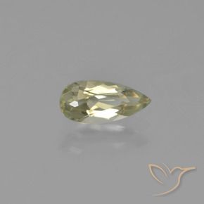 Diaspro cangiante Giallo Beige naturale da 0.76 ct, Forma a pera, VVS-VS