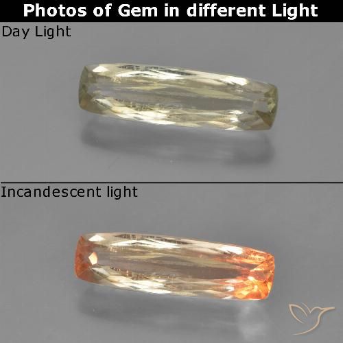 1.24ct Naturale Giallo pallido Diaspro cangiante, Cuscino, VS-SI