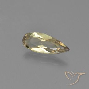 Diaspro cangiante Giallo terroso naturale da 1.31 ct, Forma a pera, VVS-VS