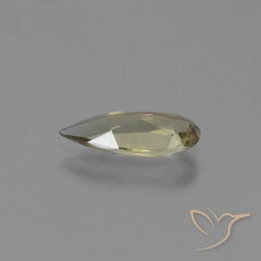 Diaspro cangiante Giallo terroso naturale da 1.31 ct, Forma a pera, VVS-VS