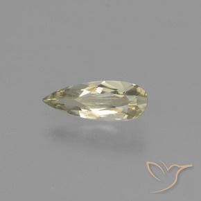 Diaspro cangiante Giallo molto chiaro naturale da 0.69 ct, Forma a pera, VVS-VS