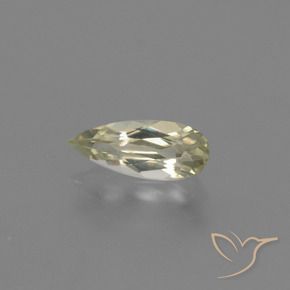 Diaspro cangiante Giallo molto chiaro naturale da 0.77 ct, Forma a pera, VS-SI