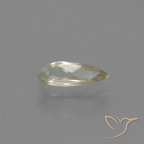 Diaspro cangiante Giallo molto chiaro naturale da 0.77 ct, Forma a pera, VS-SI
