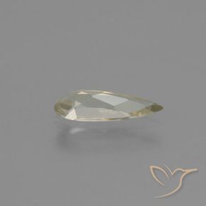 Diaspro cangiante Giallo molto chiaro naturale da 0.70 ct, Forma a pera, VVS-VS