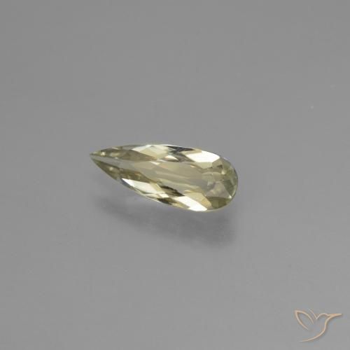 Diaspro cangiante Giallo pallido naturale da 0.97 ct, Forma a pera, VVS-VS