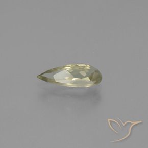 Diaspro cangiante Giallo chiaro naturale da 1.35 ct, Forma a pera, VVS-VS