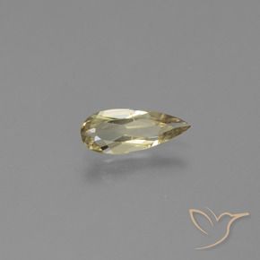 Diaspro cangiante Giallo chiaro naturale da 0.92 ct, Forma a pera, VS