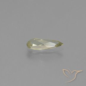 Diaspro cangiante Giallo pallido naturale da 1.00 ct, Forma a pera, VS