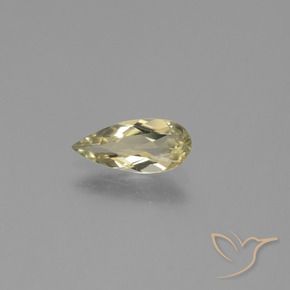 Diaspro cangiante Giallo pallido naturale da 0.99 ct, Forma a pera, VS