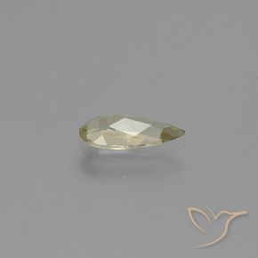 Diaspro cangiante Giallo pallido naturale da 0.99 ct, Forma a pera, VS