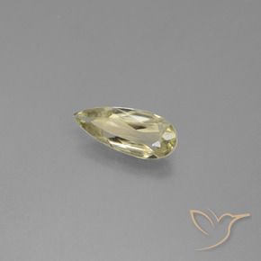 Diaspro cangiante Giallo pallido naturale da 0.77 ct, Forma a pera, VS