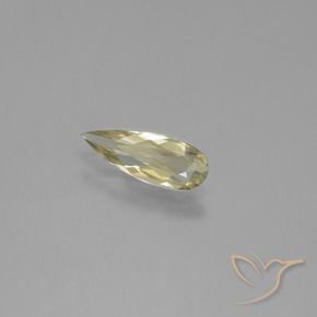 Diaspro cangiante Giallo chiaro naturale da 0.81 ct, Forma a pera, VS