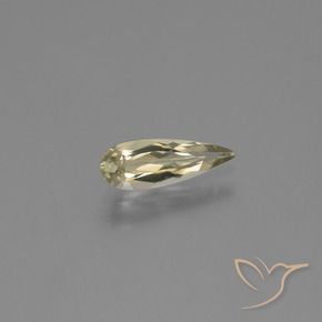 Diaspro cangiante Giallo pallido naturale da 0.83 ct, Forma a pera, VVS-VS