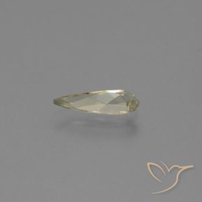 Diaspro cangiante Giallo pallido naturale da 0.83 ct, Forma a pera, VVS-VS