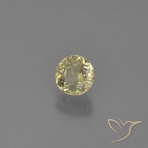 Diasporo cangiante naturale giallo da 0,60 ct, taglio rotondo, VS