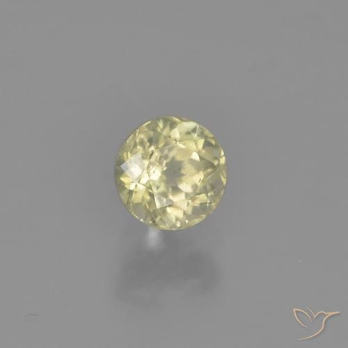 Diaspro cangiante Giallo chiaro naturale da 0.58 ct, Rotondo, VS-SI