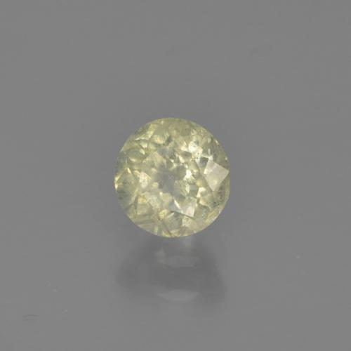 Diaspro cangiante Giallo chiaro naturale da 0.58 ct, Taglio rotondo, VS-SI