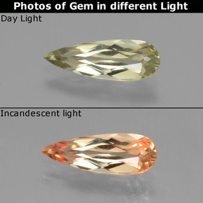 Diasporo cangiante naturale multicolore da 1,37 ct, taglio a pera, VVS
