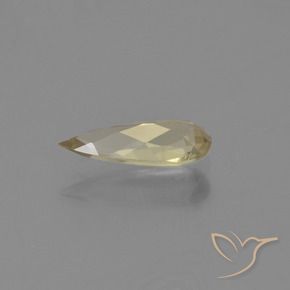 Diaspro cangiante Giallo chiaro naturale da 0.66 ct, Forma a pera, VVS-VS