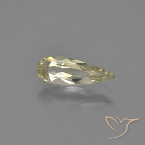 Diaspro cangiante Giallo pallido naturale da 0.68 ct, Forma a pera, VVS-VS