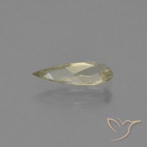 Diaspro cangiante Giallo pallido naturale da 0.68 ct, Forma a pera, VVS-VS