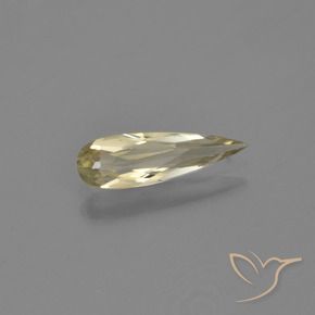 Diaspro cangiante Giallo chiaro naturale da 0.75 ct, Forma a pera, VVS-VS